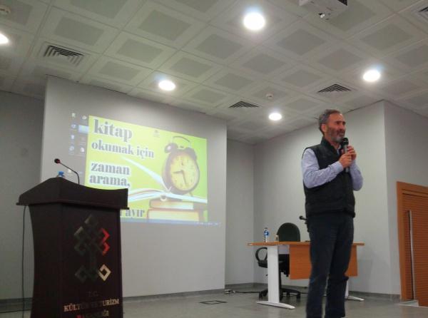 ÇOCUK YAZARI FATİH ERDOĞAN IN KONFERANSINA KATILDIK.